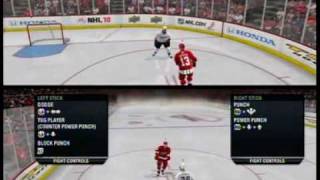 NHL 10  First time game play highlights 2players XBOX 360 [upl. by Ahsiemak]