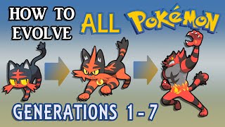 How To Evolve All Pokémon All Generations 17 [upl. by Yrellam]