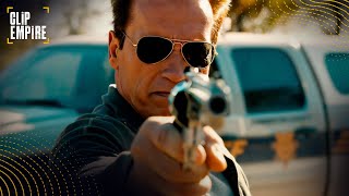 Sheriff Catches his Deputy Shooting Meat  The Last Stand Arnold Schwarzenegger Johnny Knoxville [upl. by Adnilemreh573]