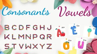 Vowels and Consonants for kids  English grammar  vowels and Consonants examples englishgrammar [upl. by Haimarej]