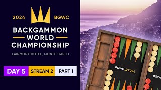 Backgammon World Championship 2024  DAY 5 Stream 2 P1  Main Undefeated Round of 64  High Roller [upl. by Etz566]