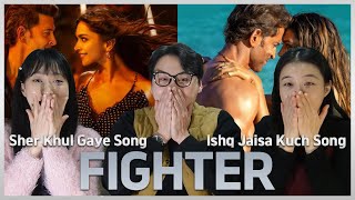 SUBKorea Actor amp Actress React to Fighter Ishq Jaisa Kuch Sher Khul Gaye Song  Hrithik  Deepika [upl. by Yrebmik]