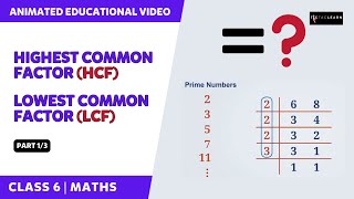 Highest common factor  HCF  Lowest common multiple  LCM  Part 13  English  Class 6 Maths [upl. by Eilloh412]