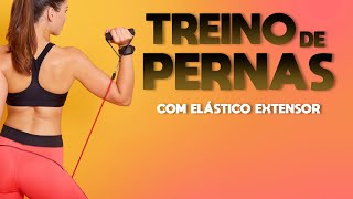 TREINO DE PERNAS COM ELÁSTICO EXTENSOR  Treino em Casa com Elásticos  Natural Fitness [upl. by Andria]