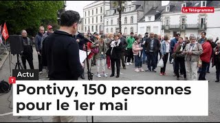 Pontivy 150 personnes rassemblées pour le 1er mai [upl. by Lamaj]