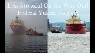 Less Stressful Duluth Departure Fog Free Federal Yukon Departs with Petroleum Coke [upl. by Mehcanem]