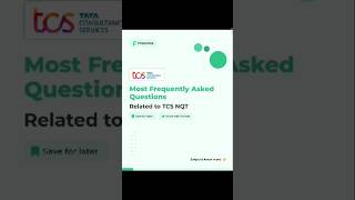 TCS NQT Most Frequently Asked Questions  TCS NQT 2024  tcsnqt tcshiring [upl. by Yasdnyl]