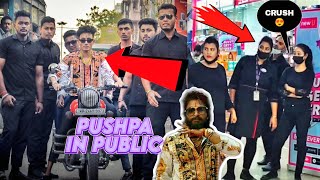 Bodyguard ExperimentPart3  Epic Public Reaction Fake Pushpa Pranks 15000 people in kolkata [upl. by Dranyer]