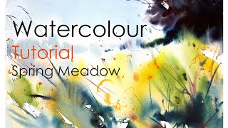 Watercolour Tutorial – Spring Meadow [upl. by Assenad281]