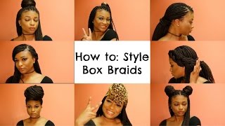 How To Style Box Braids  Courtney Elyse [upl. by Eivi]