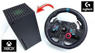 How to use the Logitech G29  Logitech G923 on a Xbox Series XS and Xbox One [upl. by Anrim]