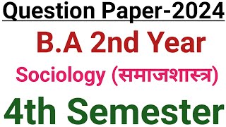 Sociology ba 4th semester important questions  ba 2nd year 4th semester sociology paper [upl. by Imot936]