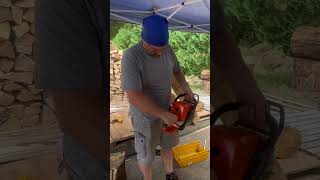 Did I just Ruin my Stihl 039 chainsaw shortsvideo repair fix firewood diy [upl. by Pudendas]