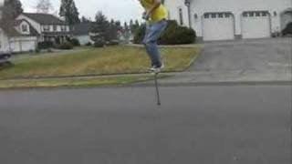 Homemade pogo stick [upl. by Eillo71]