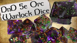 I Made Myself A Set of Orc Warlock Dice for DnD 5e [upl. by Rudyard]