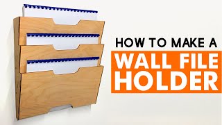 3  7 Pockets Wall File Holder DIY FREE Plans [upl. by Ecinad792]