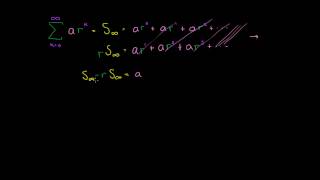 Otra deducción de la suma de una serie geométrica infinita [upl. by Levitt]
