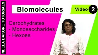 Biomolecules  NEET  Carbohydrates  Monosaccharides  Hexose  Neela Bakore Tutorials [upl. by Gustafson707]