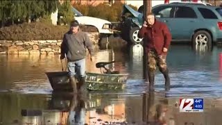 Communities around Rhode Island clean up after flooding from Mondays storm [upl. by Rheingold805]