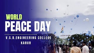 World Peace Day Celebrations 2024  VSB Engineering College [upl. by Niawd]