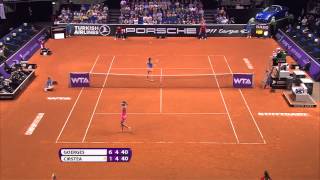 Julia Goerges GER vs Sorana Cirstea ROU 23 April 2014  Porsche Tennis Grand Prix [upl. by Elleinahc]