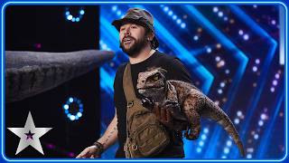 Ranger performs Gangnam Style with DINOSAUR pals  Unforgettable Audition  Britain’s Got Talent [upl. by Velasco]