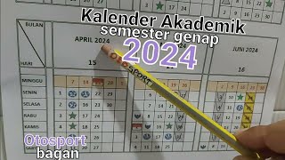 Kalender Akademik semester genap 2024 jenjang SD  SMA [upl. by Sirk]