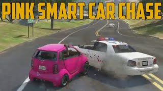 PINK SMART CAR CHASE Grand Theft Auto V [upl. by Budge]