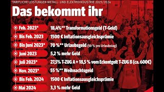 IGMTarifvertrag 5 jährliche Sonderzahlungen mit Rechtsanspruch [upl. by Kcirtapnhoj]