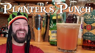 Planters Punch Original Rezept 🍍🍊🍋 Cocktail 🍹 mit braunem Jamaika Rum [upl. by Anrat886]