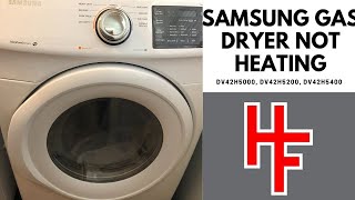 SAMSUNG GAS DRYER PROBLEM NOT HEATING [upl. by Tacy585]