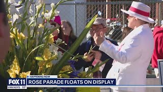 Rose Parade floats on display [upl. by Nashner]