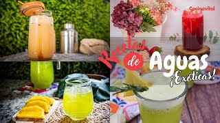 ¡Refrescantes y exquisitas Descubre 5 recetas de aguas exóticas  Recetas de aguas frescas  CV [upl. by Autry446]