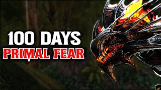 Spending 100 Days On ARK PRIMAL FEAR [upl. by Ahen]