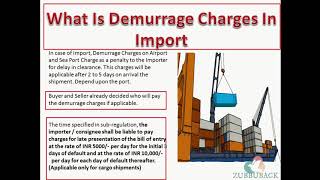 What is Demurrage Charges in Import [upl. by Resarf]