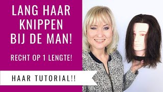 LANG HAAR KNIPPEN BIJ DE MAN RECHT OP 1 LENGTE  Dazzling Beauty [upl. by Stormy]