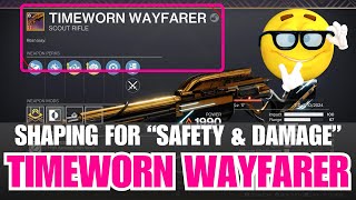 Shaping guide to Timeworn Wayfarer scout rifle  Crafting tips to Timeworn Wayfarer scout rifle [upl. by Edlyn]