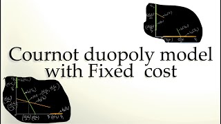 Cournot duopoly model with Fixed cost gametheory economics [upl. by Issi]