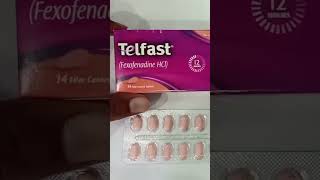 Telfast 60mg Tablet Telfast 180mg Telfast D Tablet Telfast 120mg Fexofenadine tablet [upl. by Nerrat]