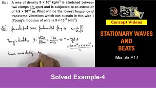 Class 11 Physics  Stationary Waves amp Beats  17 Solved Example4 on Superposition of Waves [upl. by Tiffi932]