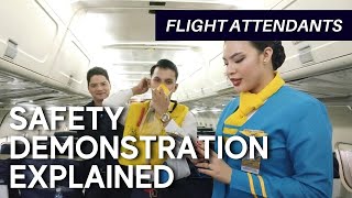 IMPORTANCE OF THE INFLIGHT SAFETY DEMO  Anything Flight Attendants [upl. by Tamer]