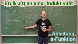 Lösung von Aufgabe 3 zu Strom amp Spannung an einer Induktivität und Ableitung der Exponentialfunktion [upl. by Easton809]