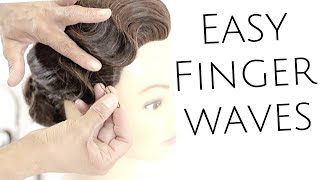 Vintage Finger Wave Tutorial  Learn how to style classic 1920s flapper style vintage waves [upl. by Lizned]