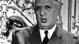 ALLOCUTION DU GENERAL DE GAULLE  putsch des généraux [upl. by Anirtak]