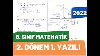 8 Sınıf Matematik 2 Dönem 1 Yazılı Soruları Ve Çözümleri İzle [upl. by Etoile]