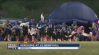 Verdigris Cardinals vs Berryhill Chiefs Oklahoma High School Football Friday [upl. by Nalyd599]