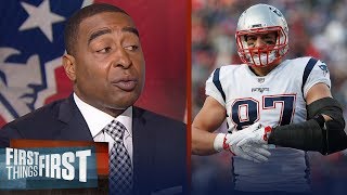 Cris Carter reacts to Gronks late hit on TreDavious White during Week 13  FIRST THINGS FIRST [upl. by Ailene]