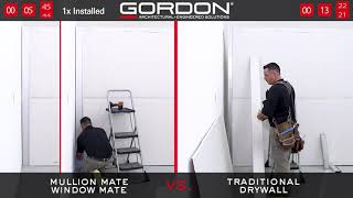 Mullion Mate  Window Mate Installation Time Study versus Drywall Construction [upl. by Aneahs960]