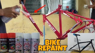 TUTORIAL ON HOW TO PAINT YOUR BIKE WITH DECALS USING SPRAY CANS BOSNY  Just Heidz [upl. by Emelin]