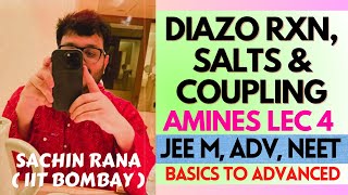 ❤️‍🔥Diazonium Salts Coupling Reaction Deamination  Amines  JEE Main Advanced NEET 2024 [upl. by Eceeryt]